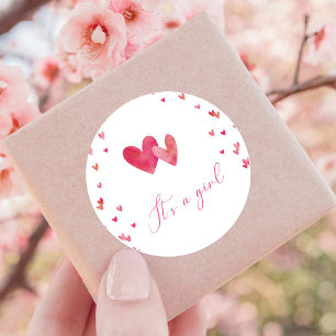 Sweet heart It's a girl Classic Round Sticker