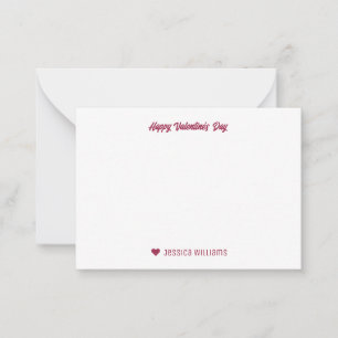 Sweet Heart Love Pattern Pink Valentine's Day Card