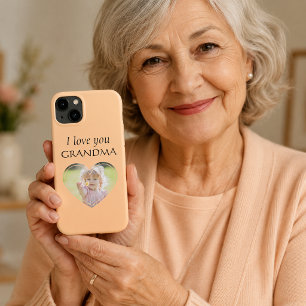 Sweet Heart Love You Grandma Photo Editable Colour iPhone 13 Case