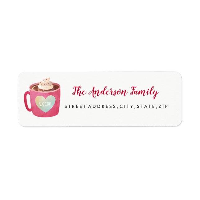 Sweet Heart Mug Christmas Return Address Label (Front)