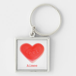 Sweet Heart 'Name' keychain square