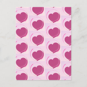 Sweet heart pattern!! postcard