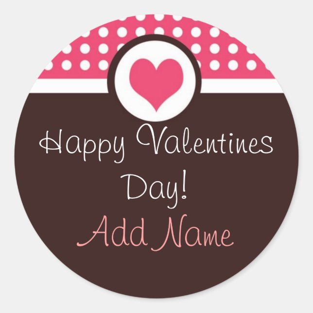 Sweet Heart Personalised Valentine's Day Sticker (Front)