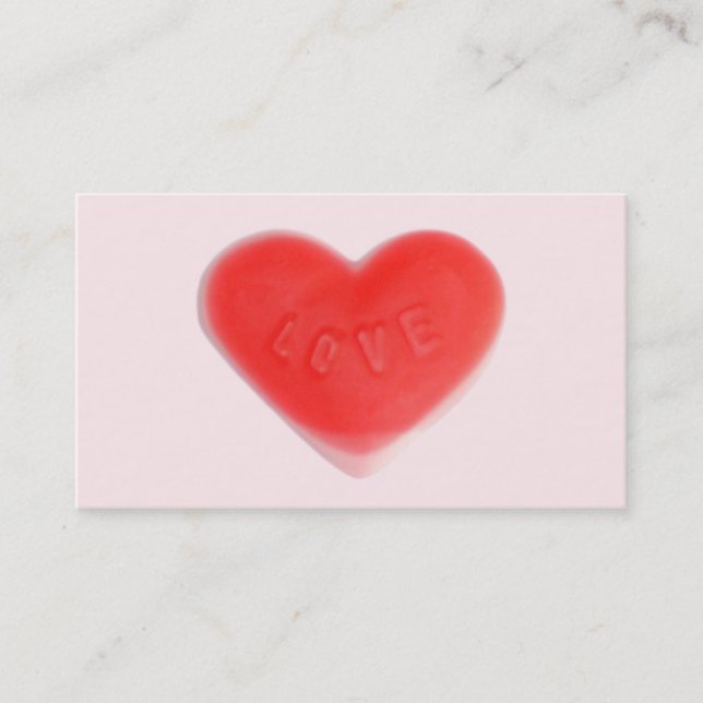 Sweet Heart Pink business card red back (Front)