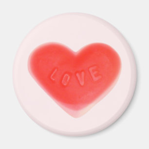 Sweet Heart Pink fridge magnet round