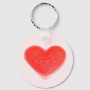 Sweet Heart Pink keychain round