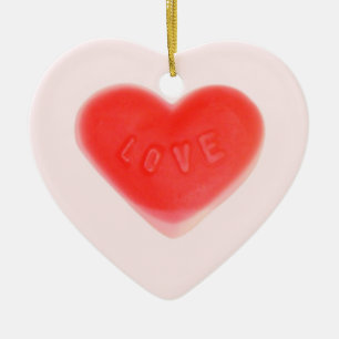 Sweet Heart Pink 'Name & Date' ornament heart