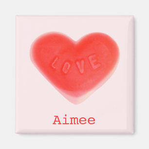 Sweet Heart Pink 'Name' fridge magnet