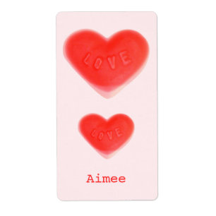 Sweet Heart Pink 'Name' label