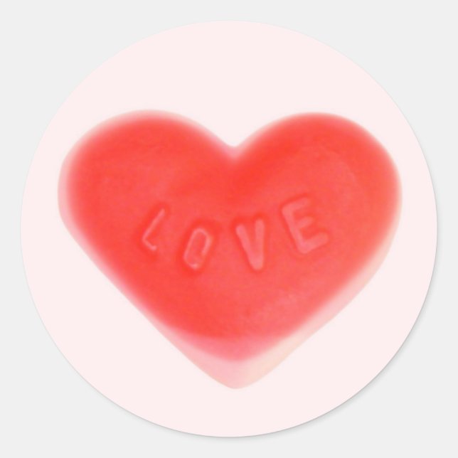 Sweet Heart Pink sticker round (Front)