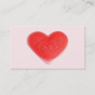 Sweet Heart Pink 'your text' business card red