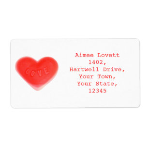 Sweet Heart shipping label