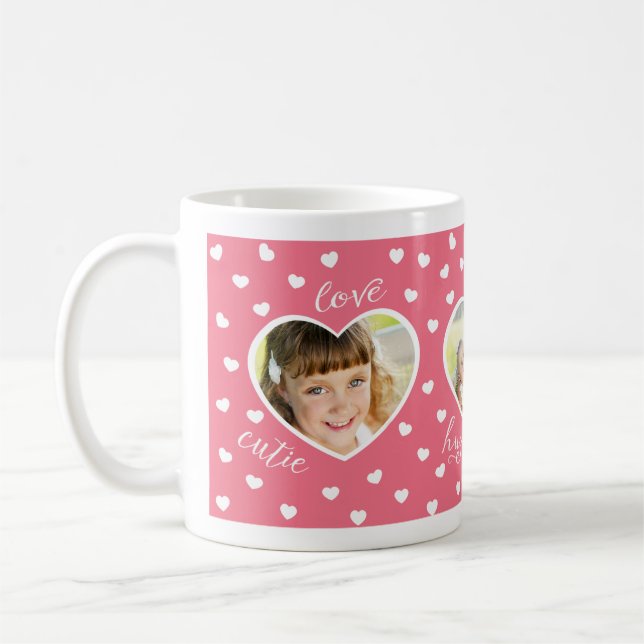 Sweet Hearts 3 Photo Custom Mug (Left)
