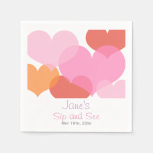 Sweet Hearts Baby Sip and See Napkin