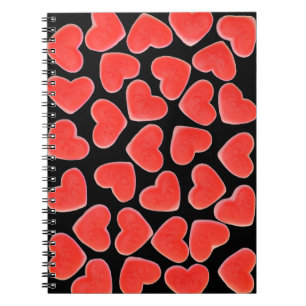Sweet Hearts Black notebook