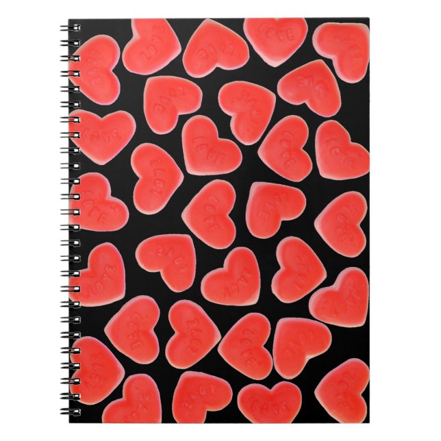 Sweet Hearts Black notebook (Front)