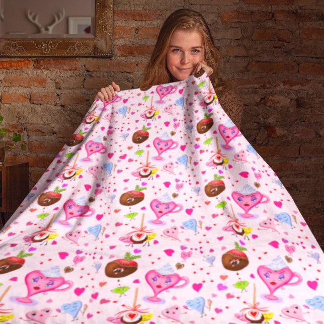 Sweet Hearts Celebrating Everywhere  Fleece Blanket (Creator Uploaded)