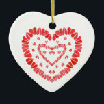 SWEET HEARTS Ceramic Heart Ornament<br><div class="desc">The little hearts on this SWEET HEARTS ceramic heart ornament were painted by hand with watercolors. The art is on both sides. * Ornaments aren't just for the tree. Hang this from a doorknob or somewhere else for an everyday decoration. * Other ornaments, and matching products are available in the...</div>