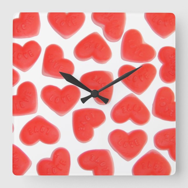 Sweet Hearts clock square (Front)
