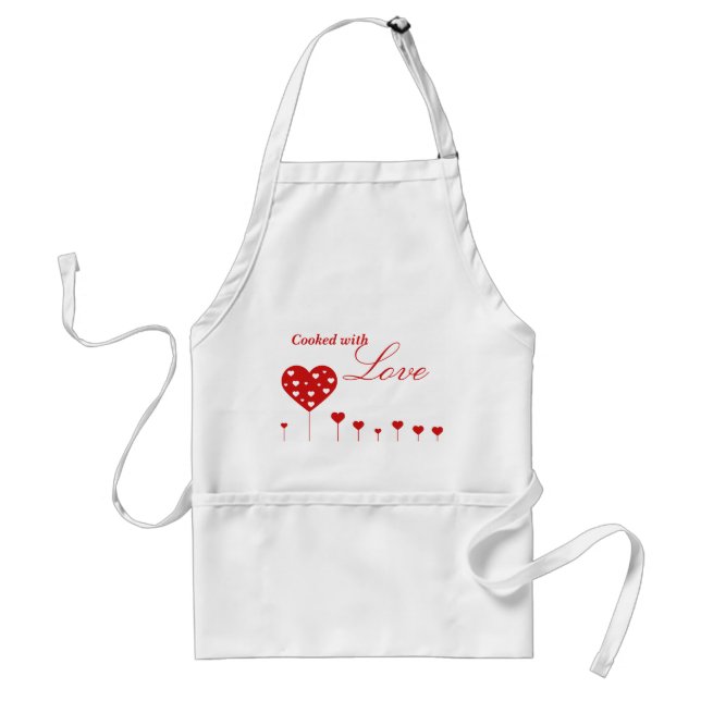 Sweet Hearts - "Cooked with Love" Apron (Front)
