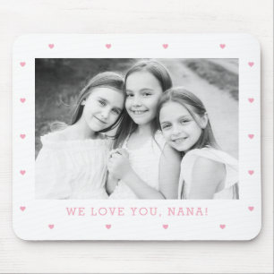Sweet Hearts EDITABLE COLOR Custom Photo Mouse Mat