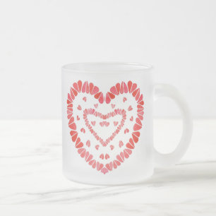 SWEET HEARTS Frosted Glass Mug