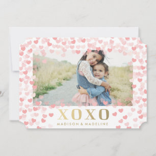Sweet hearts in White Valentine's Day Photo Card