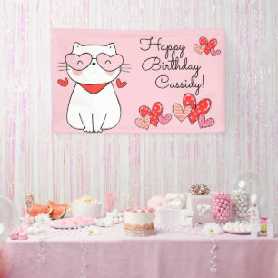 Sweet Hearts Kitten, Are You Kitten Me Birthday Banner