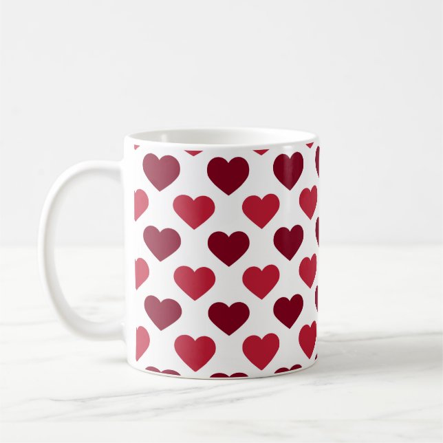 Sweet Hearts on white cute gift of love Coffee Mug (Left)