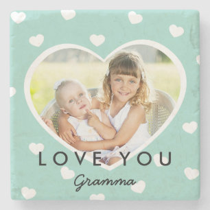 Sweet Hearts Personalised Photo Stone Coasters