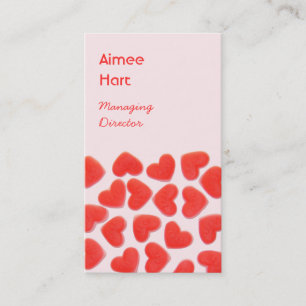 Sweet Hearts Pink business card portrait