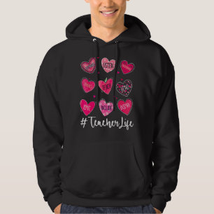 Sweet Hearts Teach Love Inspire Valentines Day Tea Hoodie