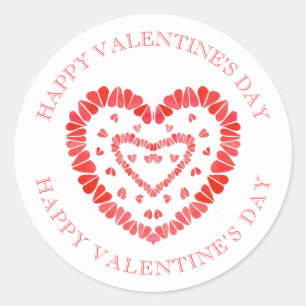 SWEET HEARTS Valentine Small Round Stickers II