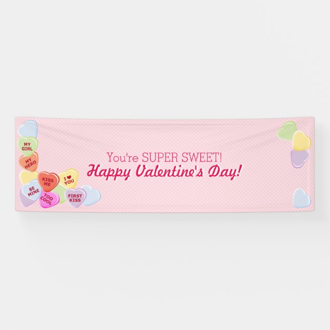 Sweet Hearts Valentines Candy Banner (Horizontal)