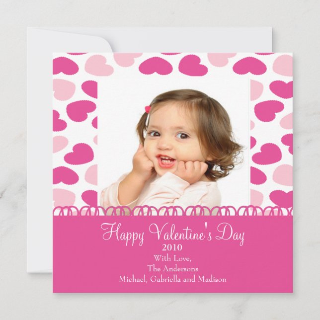 Sweet Hearts Valentine's Photo Card (Front)