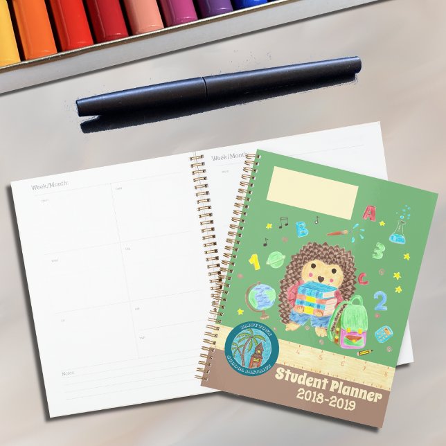 Sweet hedgehog elementary school planner 2018-2019 (Creator Uploaded)