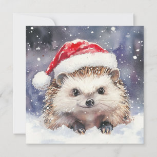 Sweet Hedgehog Flat Holiday Card