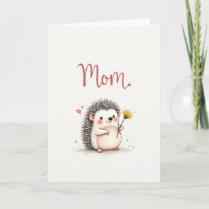 Sweet Hedgehog Mum Card