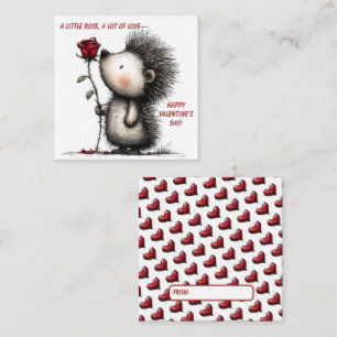 Sweet Hedgehog Valentine Card 