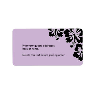 Sweet Hibiscus Wedding Custom Address Label