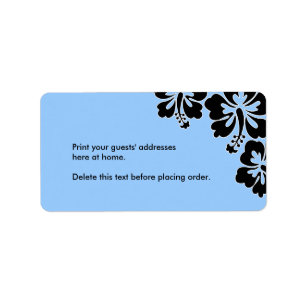 Sweet Hibiscus Wedding Custom Address Label