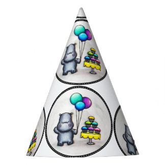 Sweet Hippo Party Hat