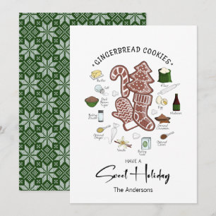 Sweet Holiday Gingerbread Holiday Card