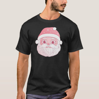 Sweet Holiday Snowman in Pink T-Shirt