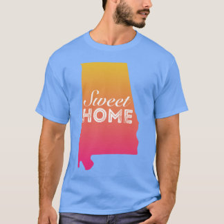 Sweet Home Alabama Pink to Yellow Gradient Oversiz T-Shirt