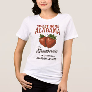 sweet home alabama strawberry  Tri-Blend shirt