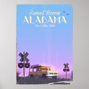 "Sweet home" Alabama Travel poster