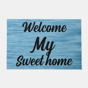 Sweet Home Blue Doormat Welcome outdoor mat