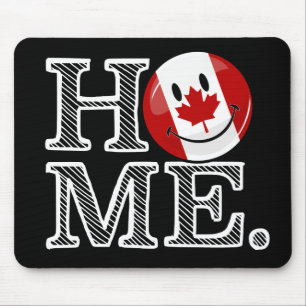 Sweet Home Canada Smiling Canadian Flag Mouse Mat