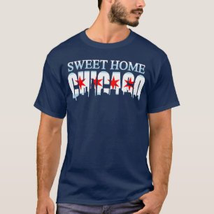 Sweet Home Chicago Flag Skyline t shirt